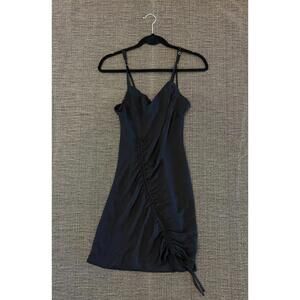 Free People intimately Ruched Be My Mini Slip Dress Size XS Black NWT *Read